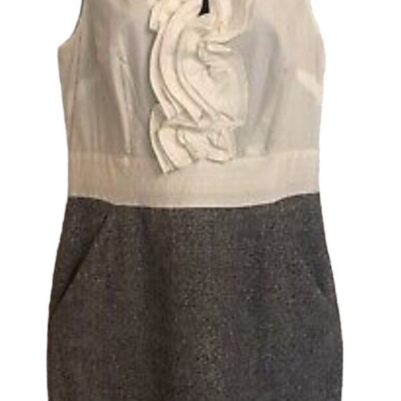 LOFT off white colorblock sleeveless dress - Picture 3 of 6